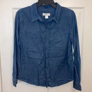 Denim, Collared, Button up Top